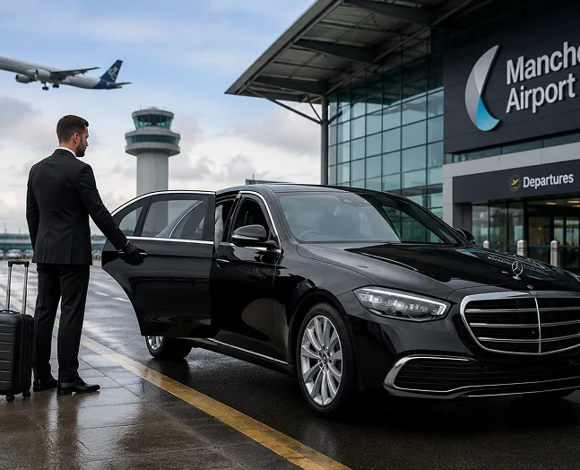 Professional chauffeur service at Manchester Airport